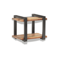 Table chevet bois récupération multicolore 50×40×40 cm - pièce unique chambre