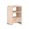 Table de chevet acacia massif blanchi — 2 niches, 1 tiroir, 40×30×60 cm | Elymnora Elymnora