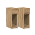 Tables de chevet chêne artisanal compactes lot de 2, 20×36×60 cm - scandinave